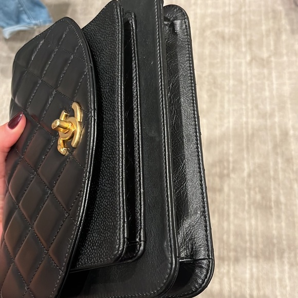 Chanel Caviar and lambskin envelope flap bag - Picture 6 of 13